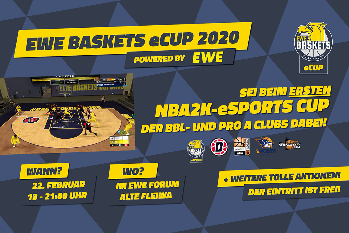 Rostock eWolves nehmen am EWE Baskets eCup 2020 teil