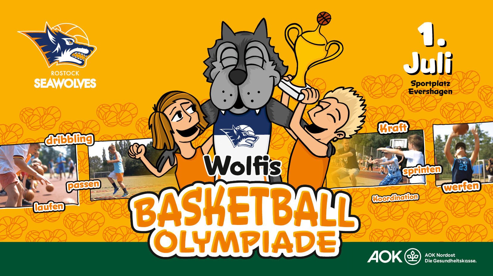Wolfis Basketball Olympiade am 1. Juli