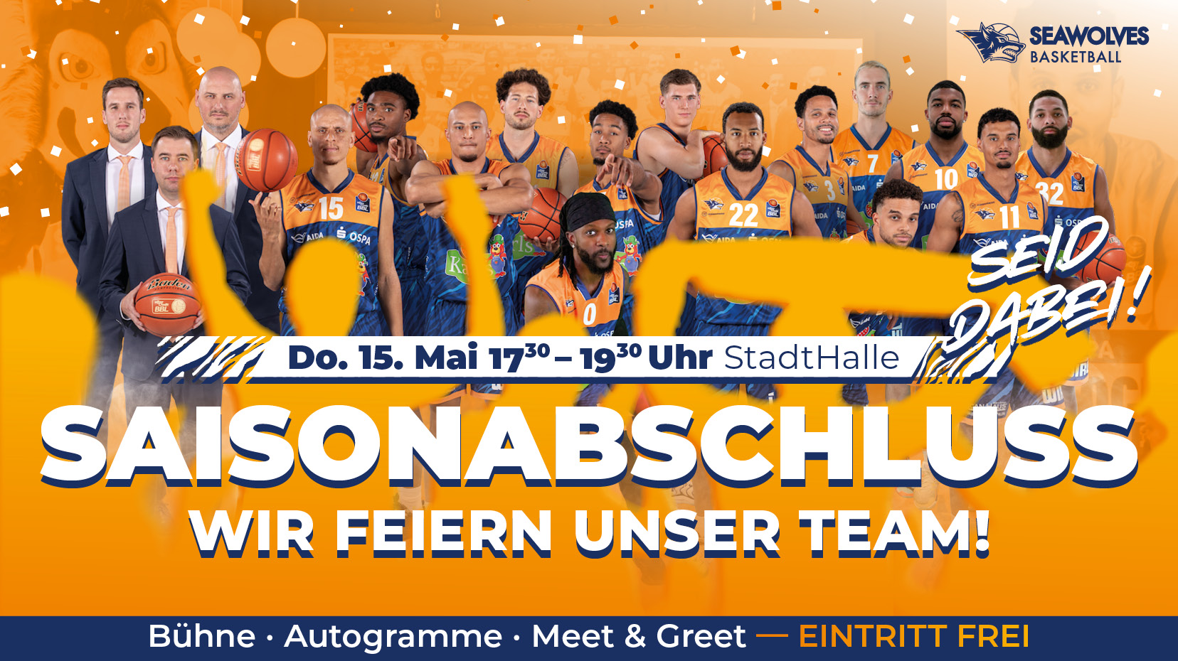 Großes Fanfest zum Saisonabschluss am 15. Mai Großes Fanfest zum Saisonabschluss am 15. Mai